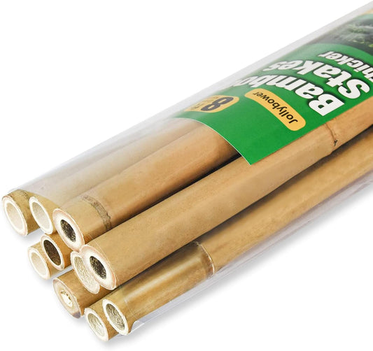 10pcs 8FT Heavy Duty Bamboo Stakes for Garden Plant Support