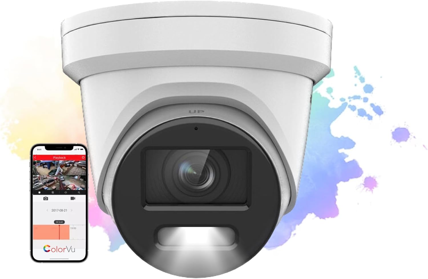 4MP Full Time Color PoE IP Camera with Night Vision Features