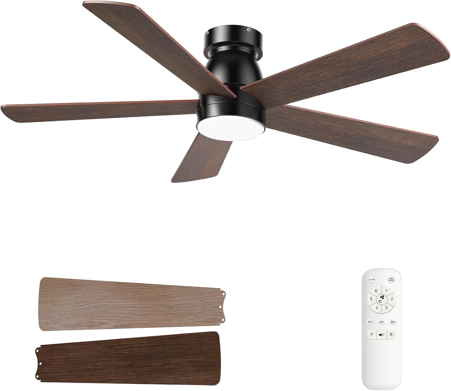 Modern 48 inch Ceiling Fan with Lights and Remote Control