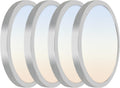 Hlite Brush Nickel 12 in Flush Mount LED Ceiling Light 4pack - 3CCT
