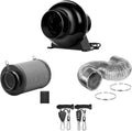 iPower 4 Inch 195 CFM Inline Fan Ventilation Combo - Quiet Circulation
