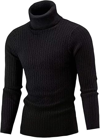 QZH.DUAO Men's Casual Slim Fit Turtleneck Pullover Sweater Review
