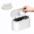 Mini Trash Can with Lid - Compact Desktop Wastebasket for Counters