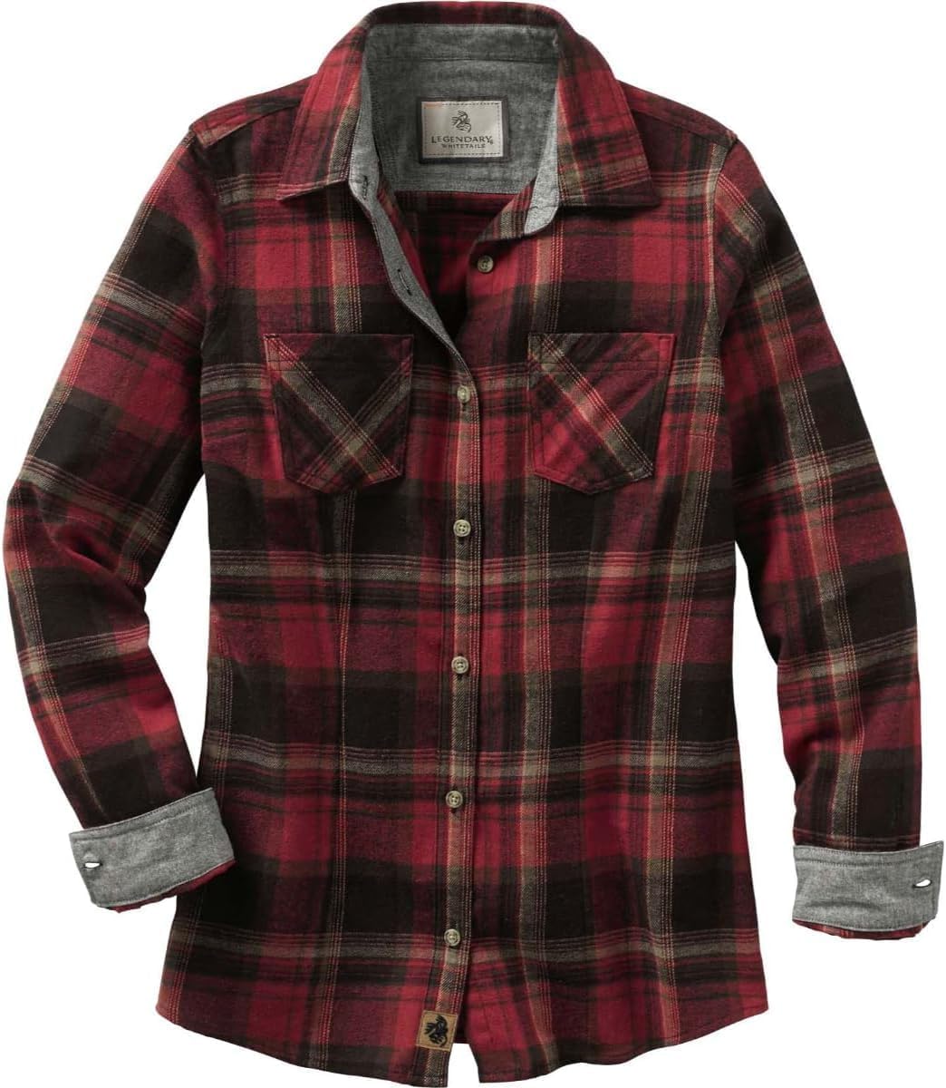 Legendary Whitetails Women's Long Sleeve Plaid Flannel Shirt