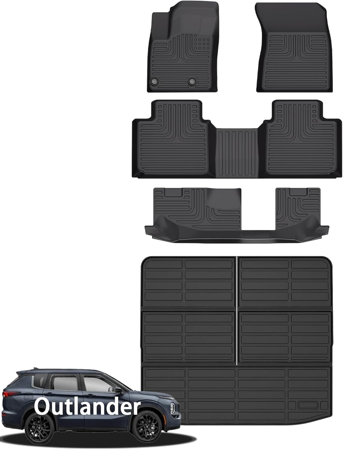 Wayhigh All Weather Floor Mats for Mitsubishi Outlander 2022-2025