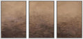 Framed Canvas Wall Art 24x36x3 in - Minimalist Earthy Brown Abstract