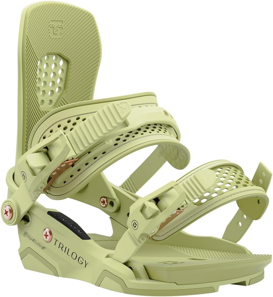 Union Trilogy Snowboard Bindings, L: US Wmn 9-11, Green - Designed for Performance
