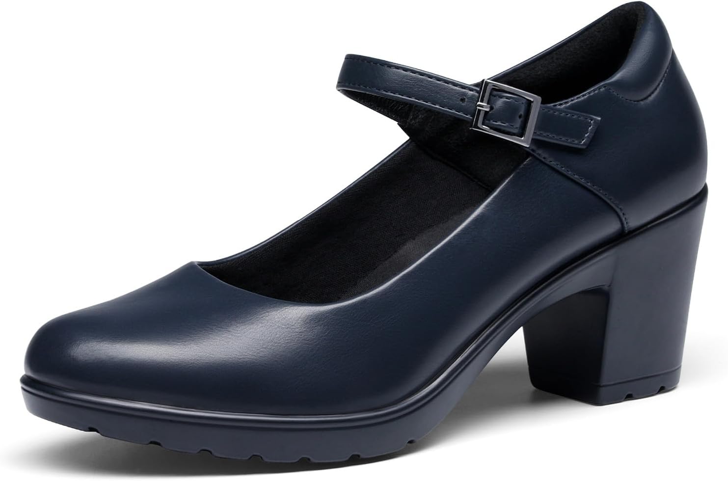 DREAM PAIRS Women's Chunky Low Block Heels Mary Jane Pumps