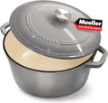 MUELLERHOME 7.5 QT Enameled Cast Iron Dutch Oven - Versatile Cookware