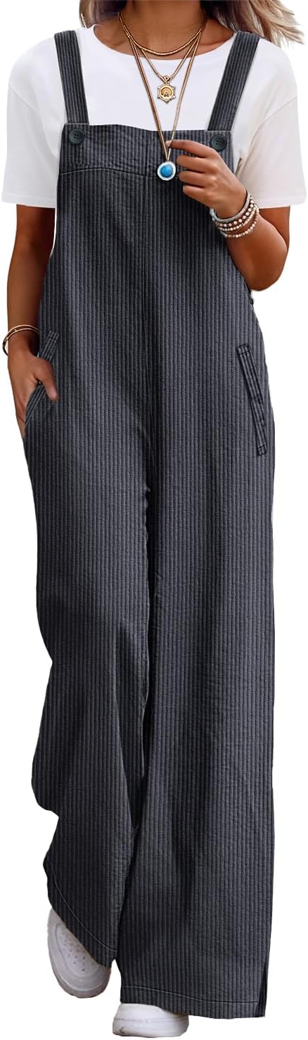 YESNO Women's Casual Corduroy Overalls for Stylish Comfort