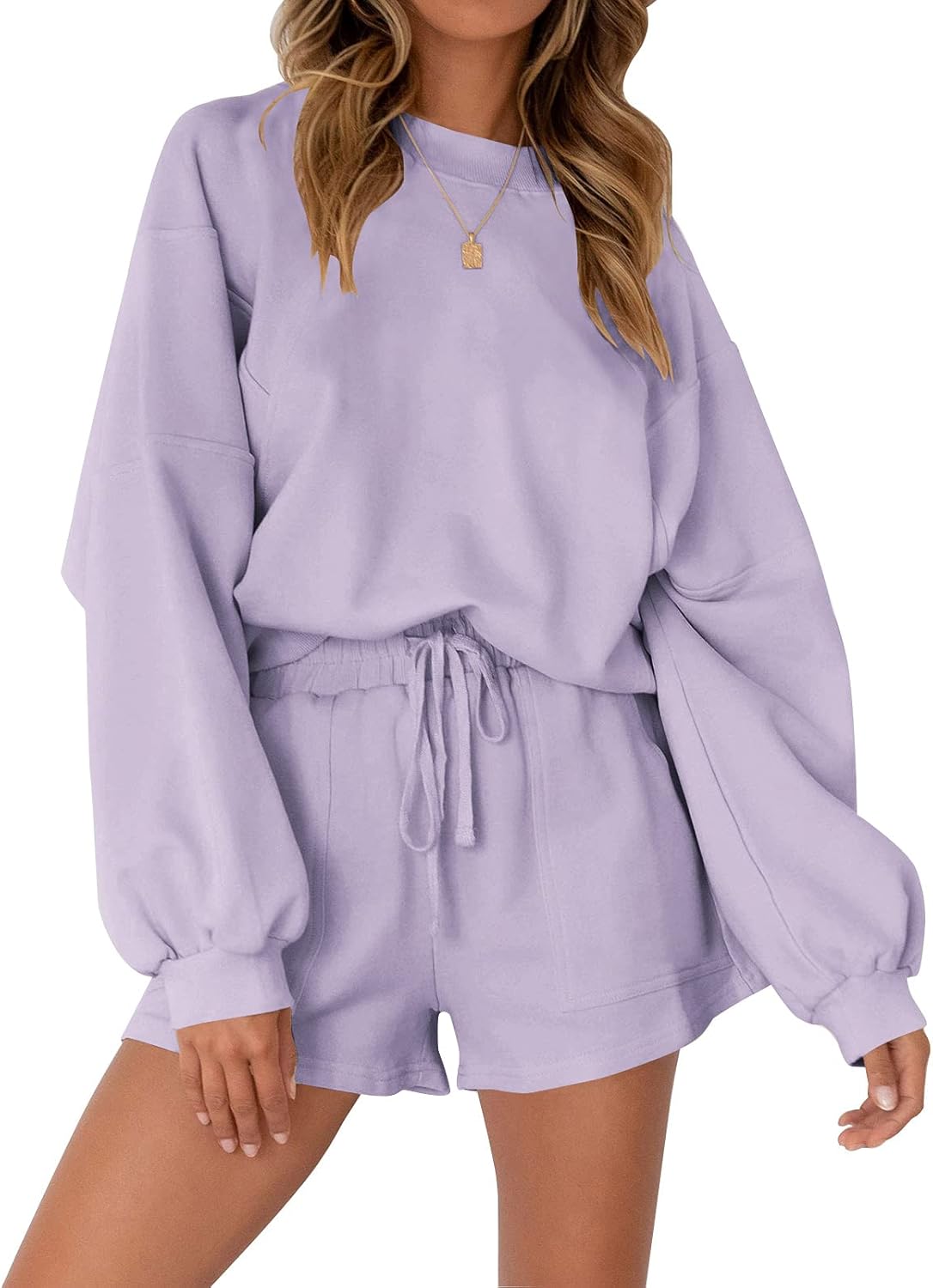 Oversized Batwing Sleeve Lounge Sets for Women - Cozy Comfort