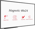 Magnetic Whiteboard Dry Erase Board 48 x 24 in - Smooth Writing