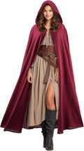 Ibeauti Renaissance Hooded Cloak Linen Cloak - Versatile Medieval Cape