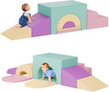 Soft Foam Climbing Blocks Set Large 5-in-1 Soft Play Toys - Pink