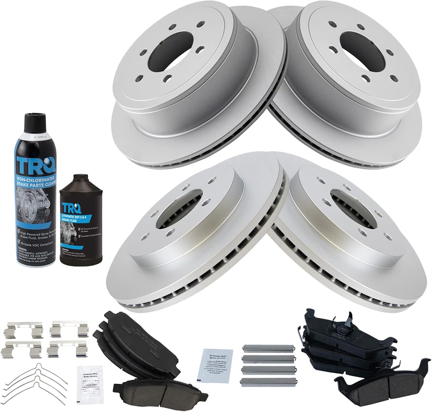 TRQ Brake Pad & Rotor Kit for 2004-2008 Ford F-150 Vehicles