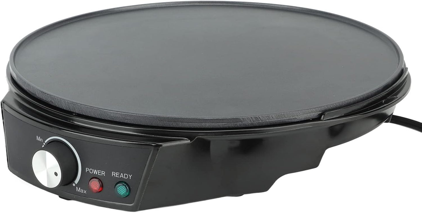 Yctze Electric Crepe Maker - Nonstick 30cm Grill with Adjustable Temperature