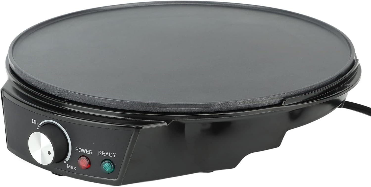 Yctze Electric Crepe Maker - Nonstick 30cm Grill with Adjustable Temperature