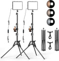 2 Packs Video Light Kit 12in LED Studio Light - Dimmable, Bicolor
