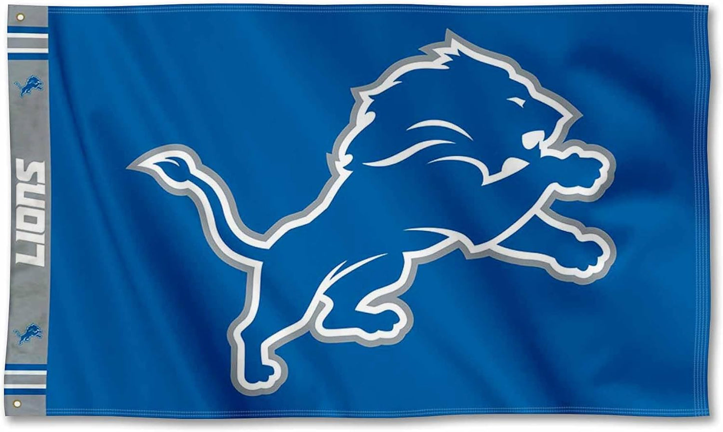 WinCraft Detroit Lions 3x5 Foot Banner Flag for Team Fans