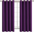 Royal Purple Blackout Curtains - 2 Panels 52 x 63 in Room Darkening