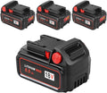 Upgraded 4pk Replacement for Milwaukee M-18 Battery 6500mAh - Longer