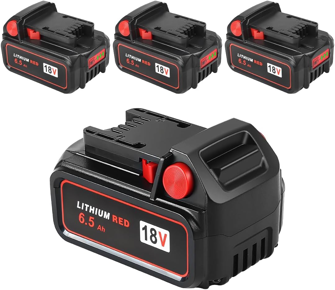 Upgraded 4/pk Replacement for Milwaukee M-18 Battery 6500mAh