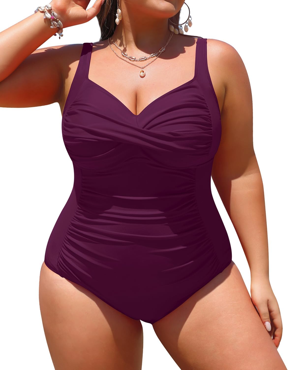 Yonique Plus Size One Piece Swimsuits for Tummy Control