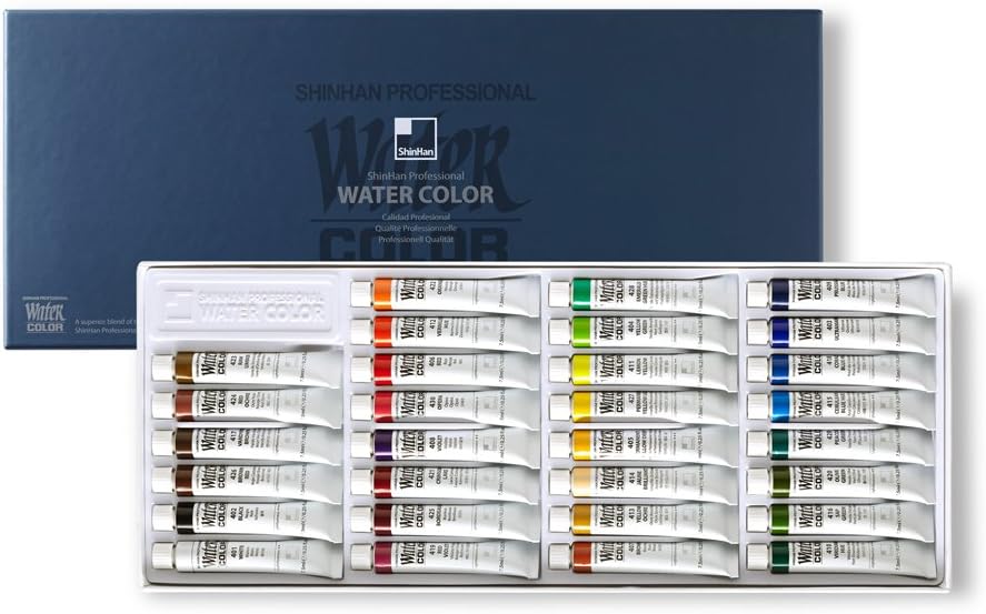 ShinHan Professional Watercolor Paint Set with 30 Vibrant Colors