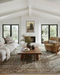 Georgie GER-07 Moss/Salmon Accent Rug 2 ft 3 in x 3 ft 9 in - Vintage