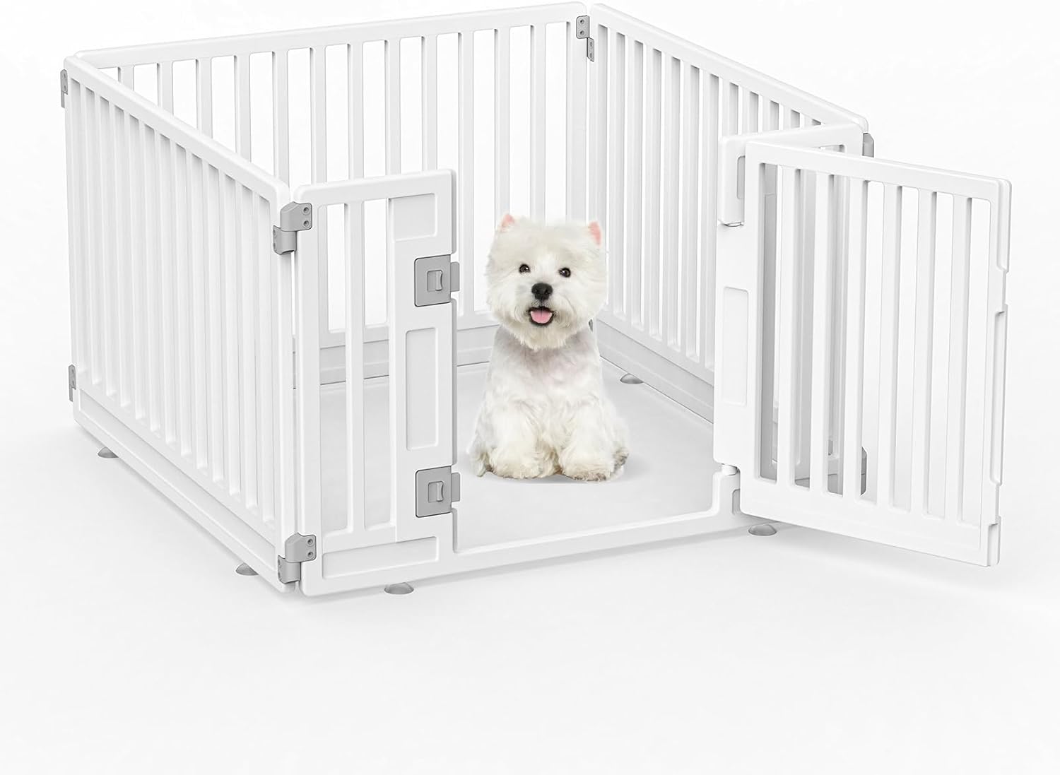 GumiSeao Pet Playpen with Door for Small Dogs and Puppies