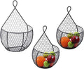 Metal Fruit And Vegetable Hanging Basket Wall Mounted - Space Saving