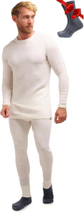 Mens Merino Wool Base Layer Set Midweight - Warm, Breathable 250 g/m2