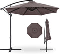 10ft Offset Patio Umbrella with Hand-Crank Tilt - Extra Shade