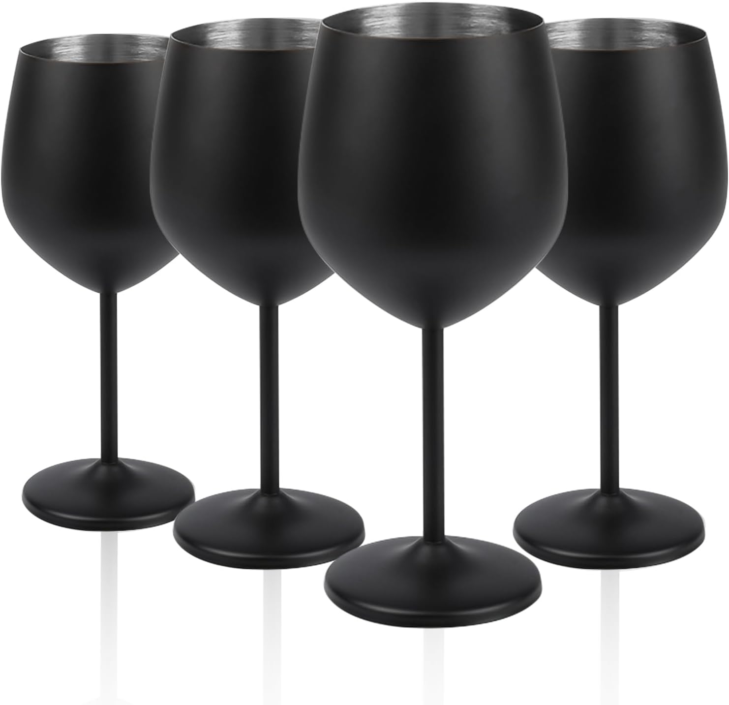 Unbreakable Black Wine Glass Set of 4 for Indoor and Outdoor Use