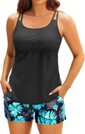 Two Piece Tankini Swimsuits for Women - Tummy Control Tankini Set