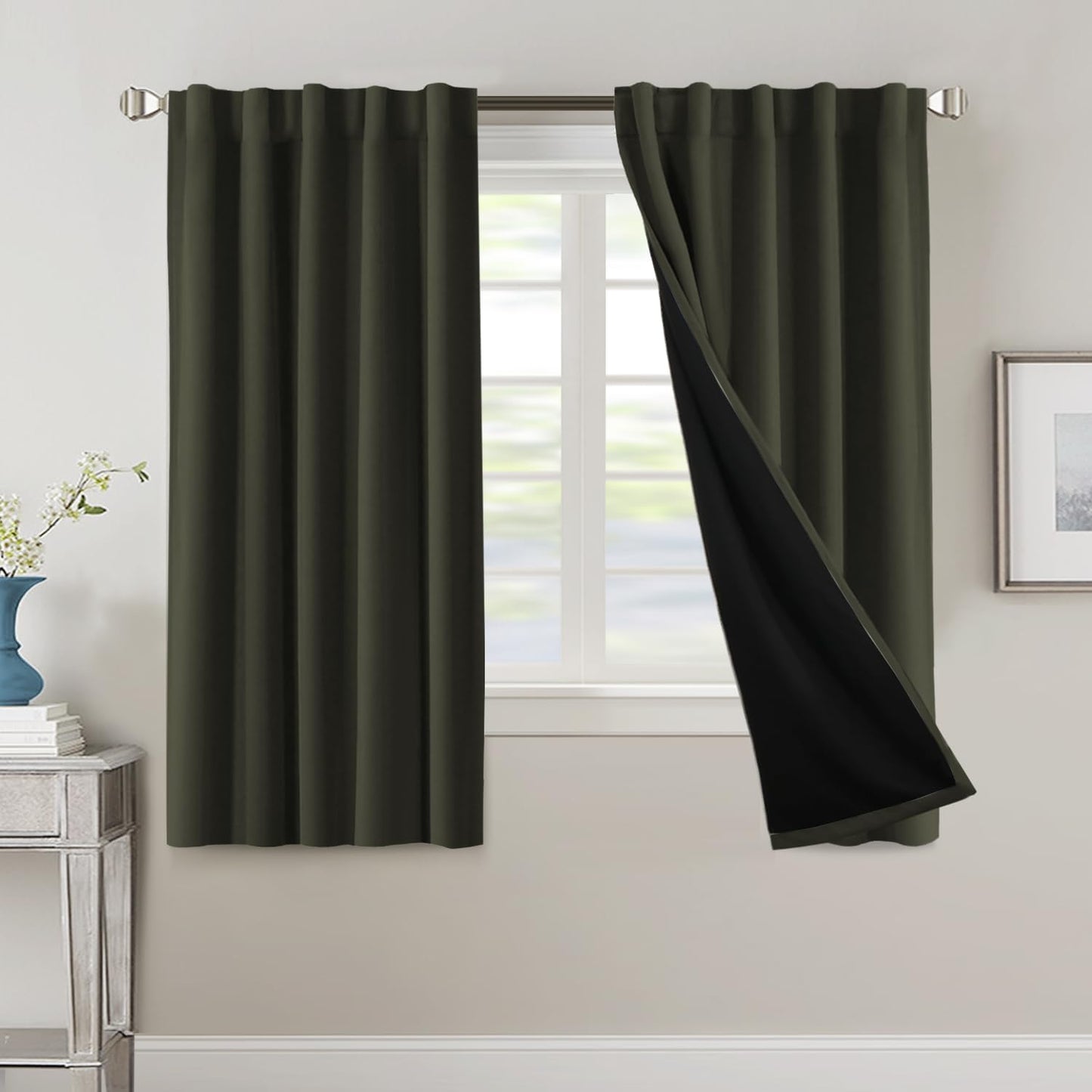 H.VERSAILTEX 100% Blackout Curtains for Bedroom and Living Room