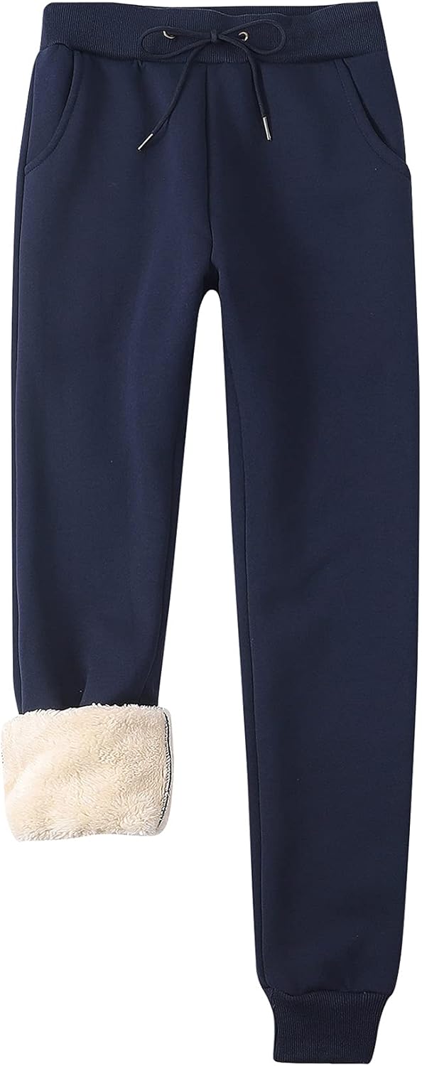 Gihuo Women's Winter Fleece Pants for Active Jogging Comfort