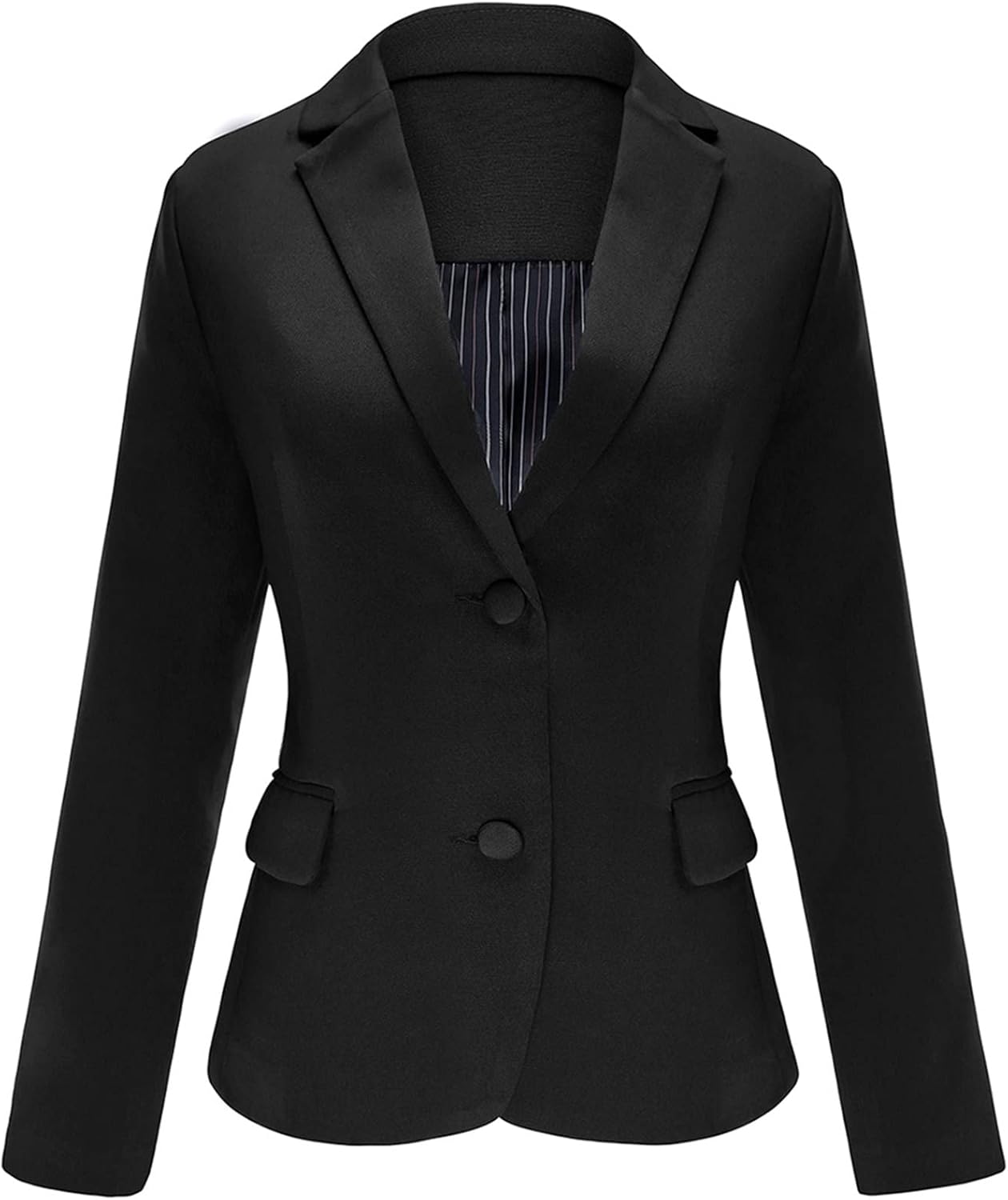 Stylish Notched Lapel Blazer Jacket for Women by LookbookStore