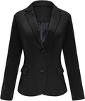 LookbookStore Womens Notched Lapel Blazer Jacket for Office Wear