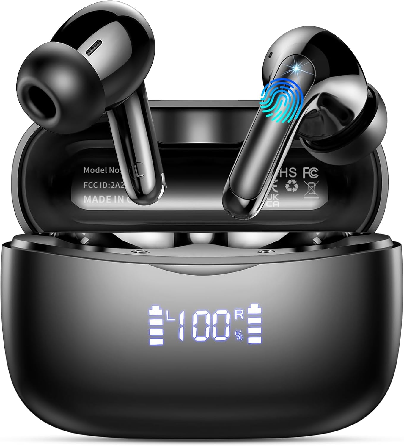 56H Playtime Wireless Earbuds - Deep Bass & IP7 Waterproof