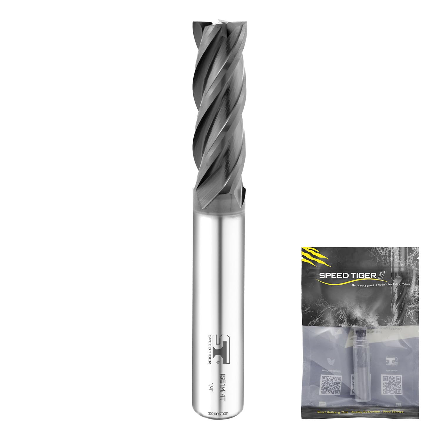 SPEED TIGER Micrograin Carbide Square End Mill for Steel Machining