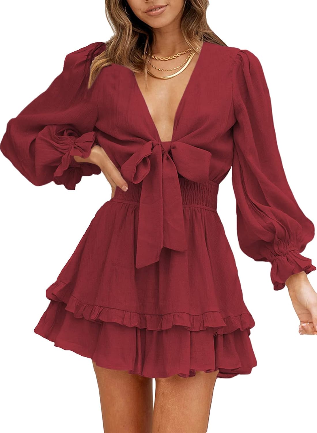 AlvaQ Womens Floral Print Swing Mini Dress for Spring Summer