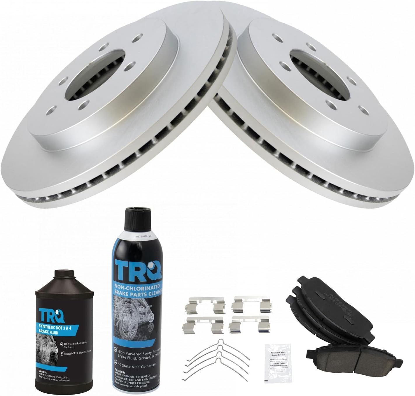 TRQ Front Brake Pad & Rotor Kit for 2004-2008 Ford F-150