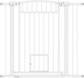 PawHut Pet Gate Indoor with Cat Door, 37in High - Secure Wide Openings