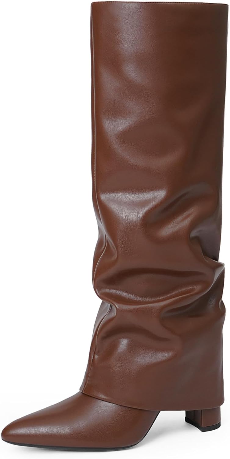 Modatope Knee High Boots for Women with Chunky High Heels