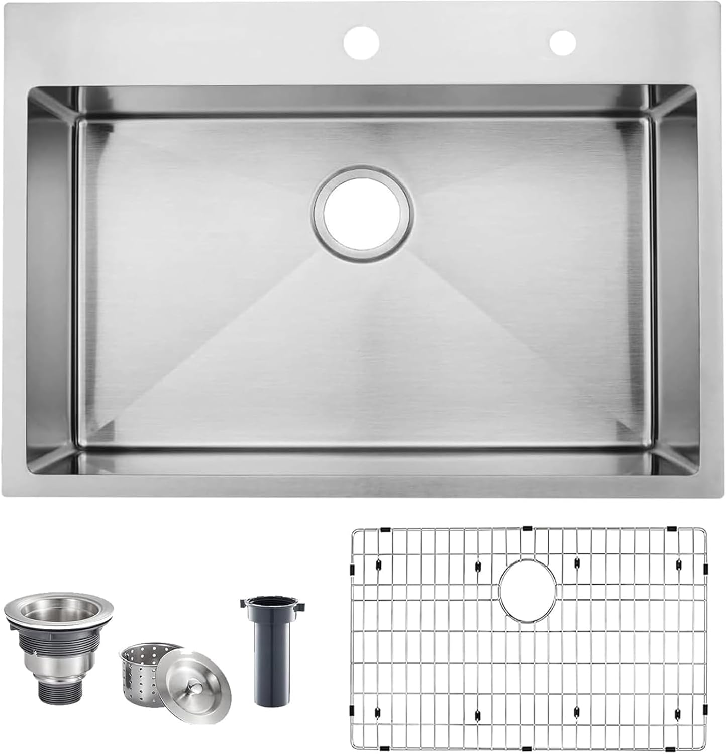 VAPSINT 28x18 Inch Drop in Kitchen Sink with Noise Reduction