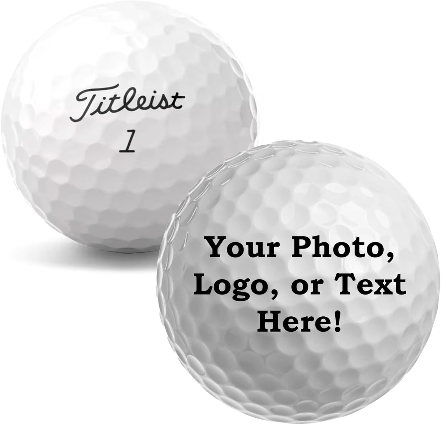 Personalized Titleist ProV1 Golf Balls - Custom Photo & Text