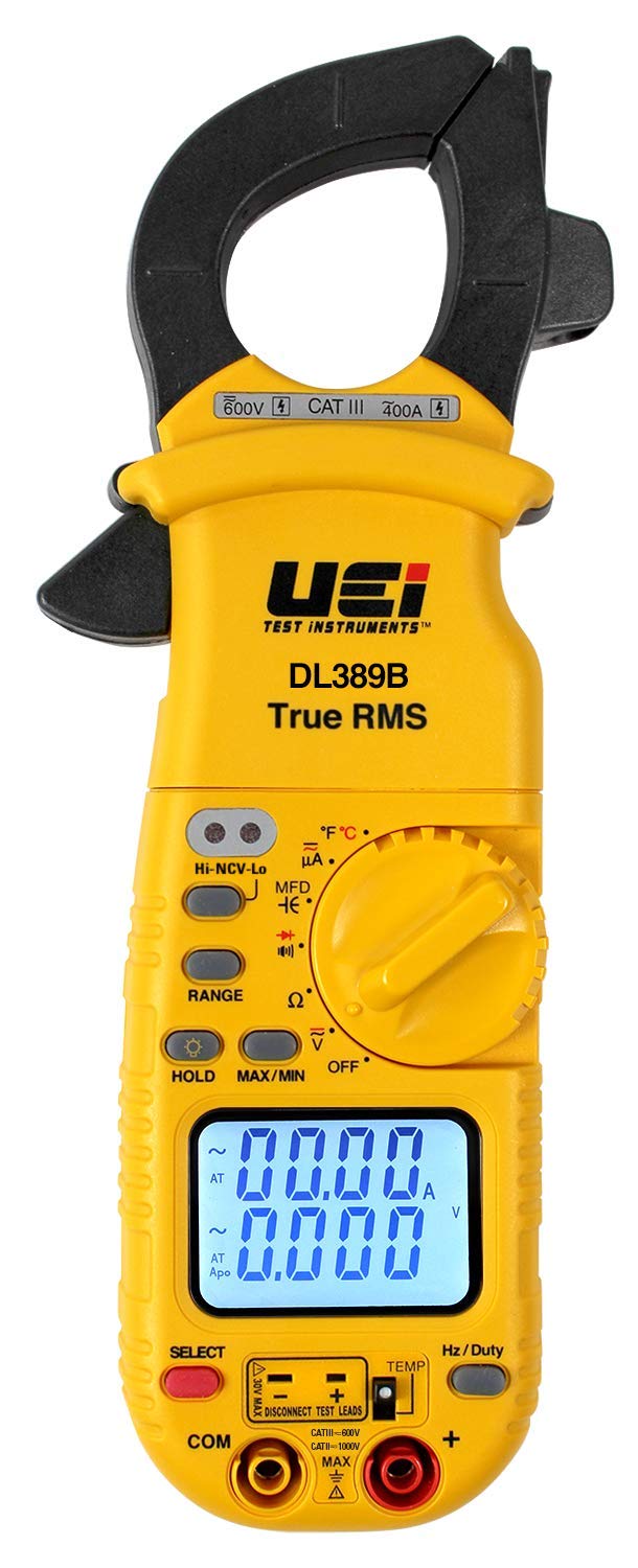 UEi DL389B Digital True RMS Clamp Meter for HVAC Professionals