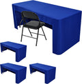 Open Back Fitted Tablecloths for 6 ft Rectangle Table - 4-Pack