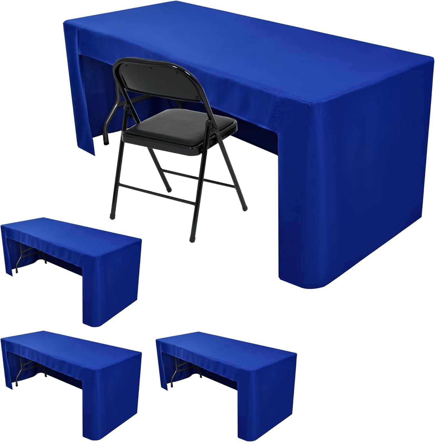 Open Back Fitted Tablecloths for 8 Foot Rectangle Table Covers